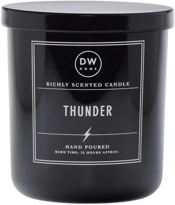 DW Home Warm Tobacco Pipe Scented Candles, 15 oz Large Double Wick Jar, Up to 56 Hour Burn Time, Strong Long Lasting Woodsy Fragrance, Gifts for Men & Women