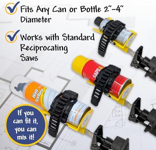 Professional Spray Paint Can Shaker & Mixer, Reciprocating Saw Attachment Fits All Aerosol Sizes, USA Made
