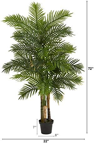 Nearly Natural 6ft. Areca Palm Artificial Tree (Real Touch)