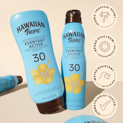 Hawaiian Tropic Everyday Active SPF 50 Sunscreen Lotion, 8 Fl Oz