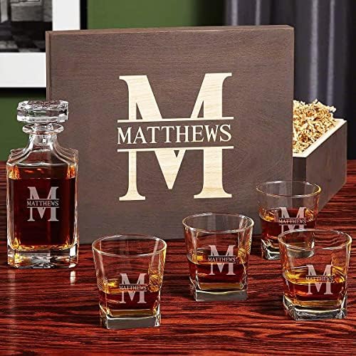 Personalized Whiskey Decanter - Luxury Bourbon & Scotch Decanter for Liquor