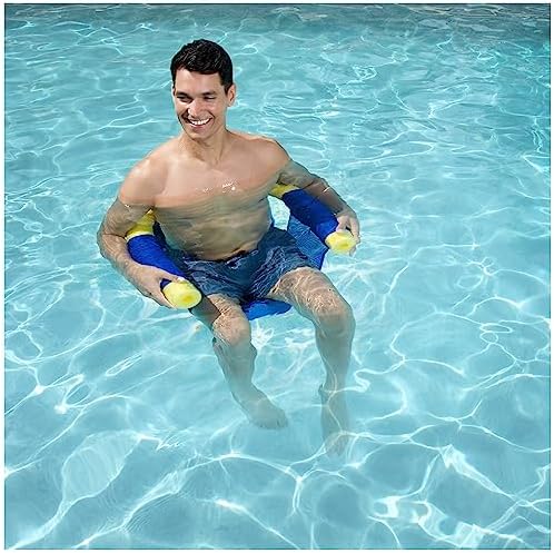 SwimWays Mesh Floating Pool Chair Noodle Slings (4 Pack), Swimming Pool Accessories & Water Toys, Pool Noodle Not Included