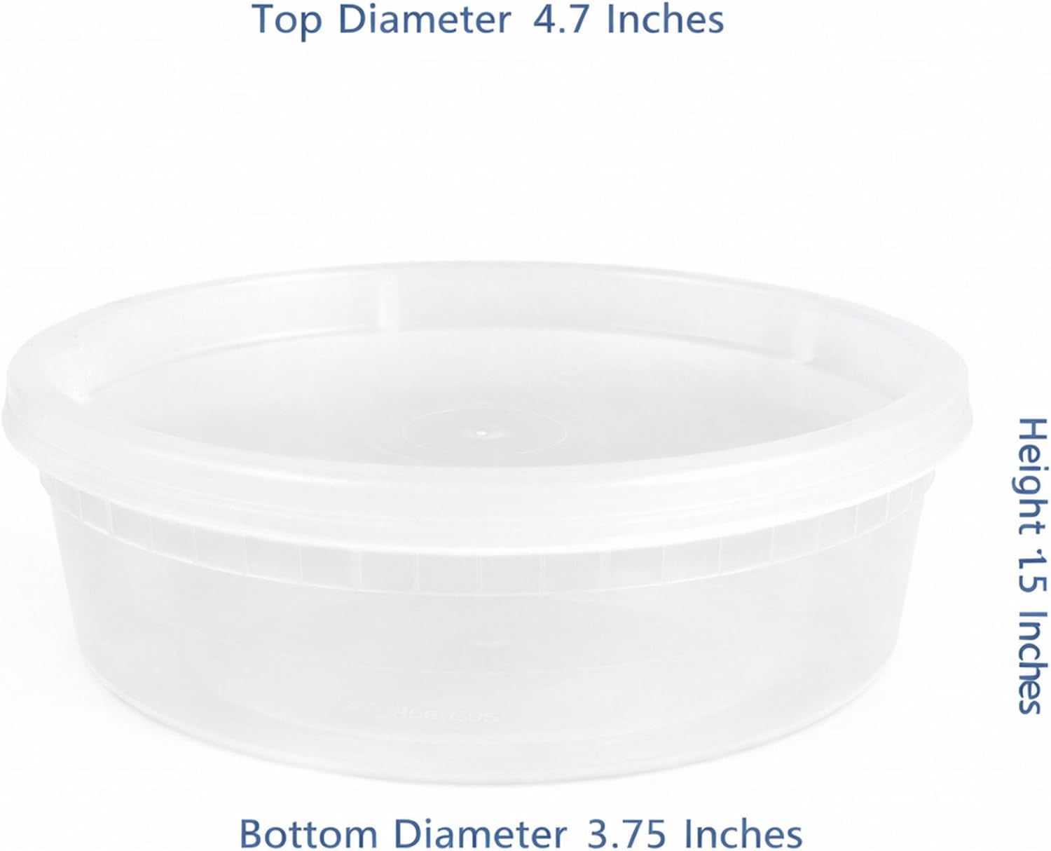 32 oz [20-Pack] Microwavable Plastic Deli Food Storage Containers with Lids