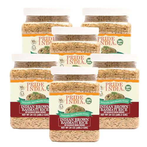 Pride Of India - Extra Long Indian Basmati Rice - Naturally Aged Aromatic Grain, 1.5 Pound Jar
