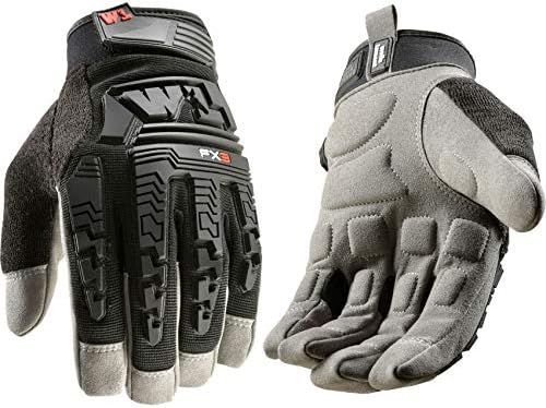 Wells Lamont FX3 Impact Work Gloves, TPR Protection, Leather Palm, X-Large