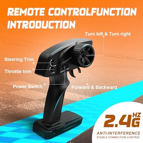 1/18 Scale High Speed RC Cars, 30KM/H 4WD Off-Road Remote Control Trucks for Adults and Kids Boys, All Terrain Truck Toys Gifts