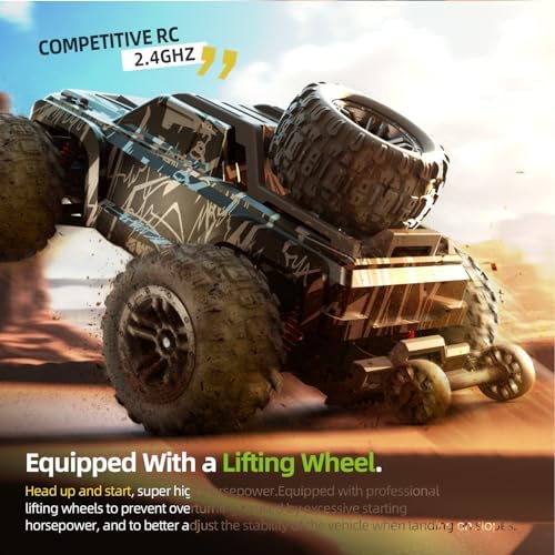 【Modular battery】All Terrain 2.4GHz 1/16 RTR Brushless Fast RC Cars, Max 42mph Electric Off-Road RC Truck