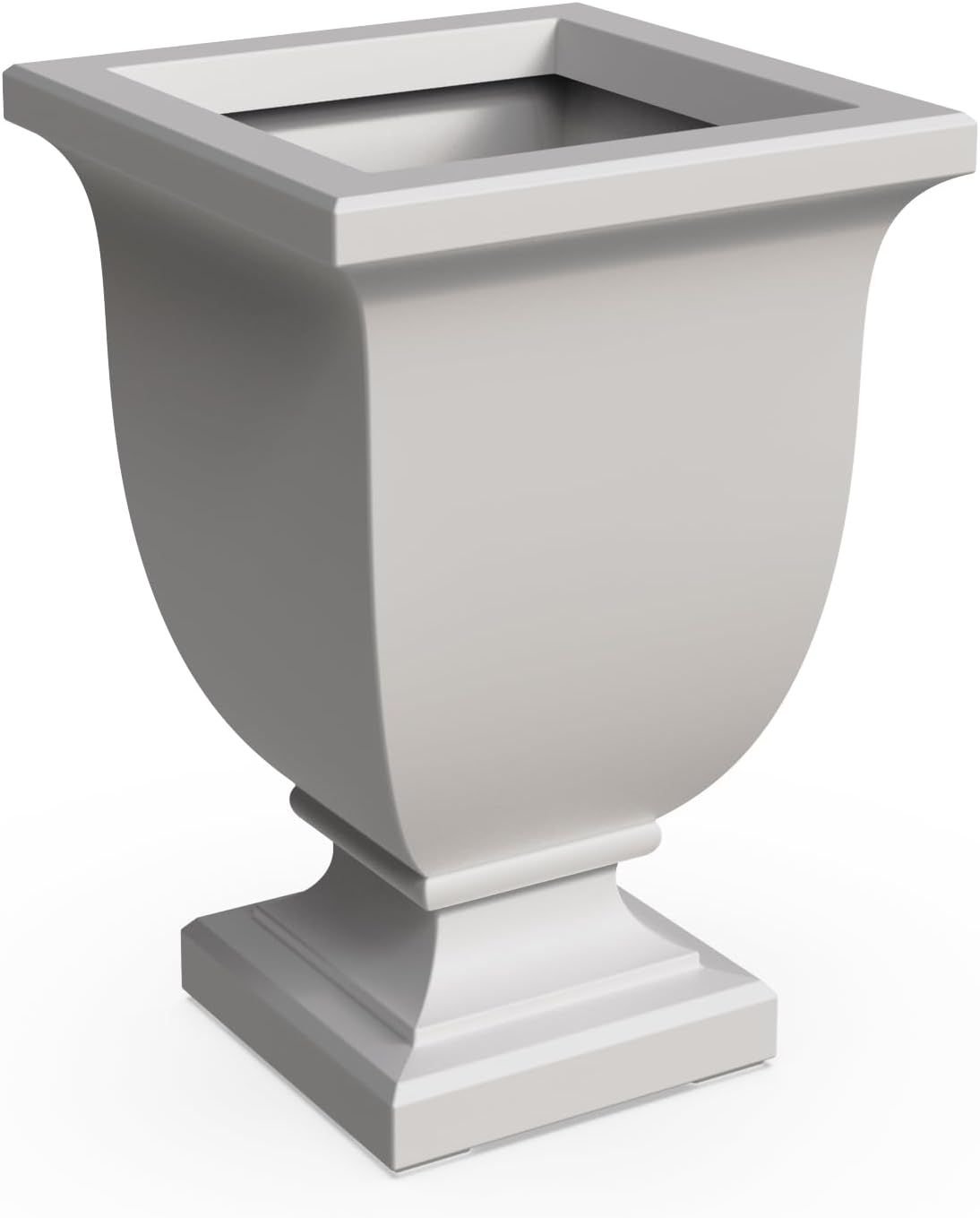 Mayne Augusta 26in Self-Watering Tall Square Urn Planter, Black