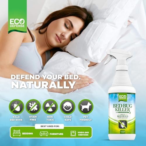 Bed Bug Killer - Bed Bug Spray & Dust Mite Spray - Natural Treatment - 16 Oz