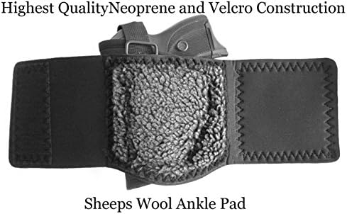 DTOM AH1 Neoprene and Nylon Ankle Holster for Glk 26/27 / 29/30 / 40, Ruger LC9 and and Many Others