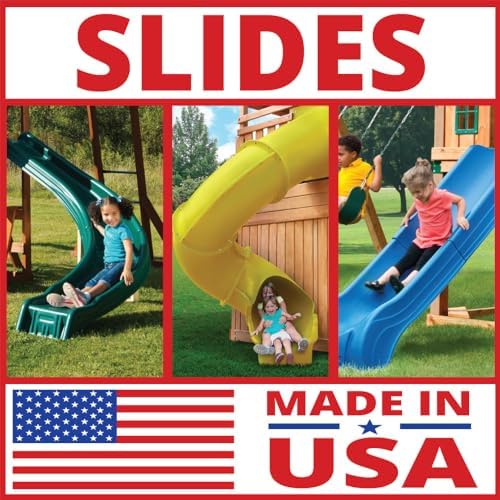Swing'n'Slide NE 4701 Summit Slide 2Piece Plastic Scoop Slide for 4' Decks, Blue