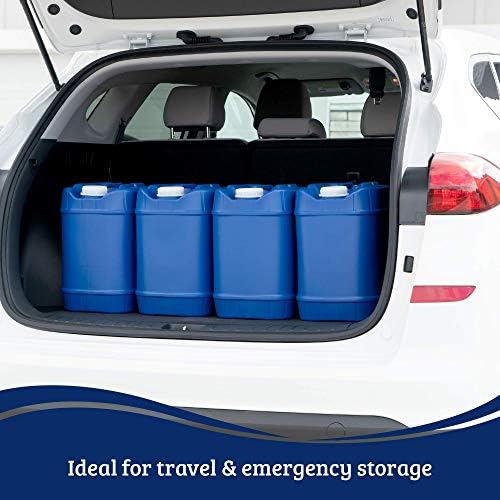 5-Gallon Stackable Water Storage Containers, Emergency Water Storage for Camping and Disaster Preparedness, 40 Gallons
