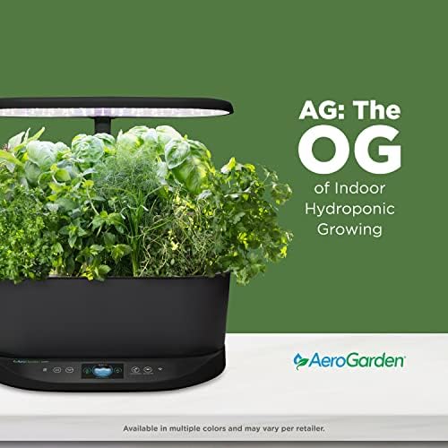 AeroGarden Bounty, Black | Indoor Garden with LED Grow Light, WiFi and Alexa Compatible