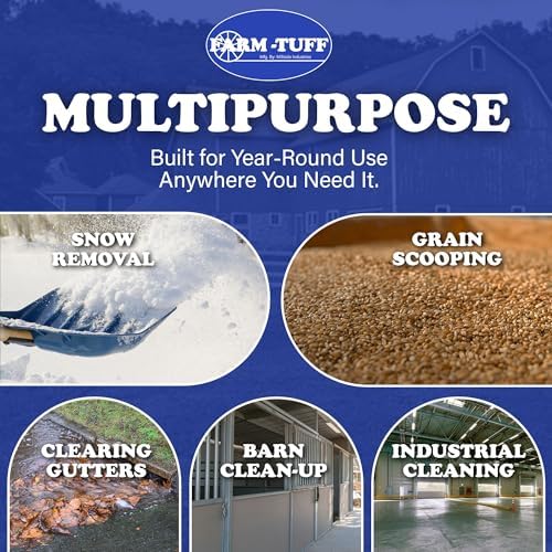 Farm-TUFF Heavy Duty Multi-Purpose Shovel - Snow, Barn, Grain