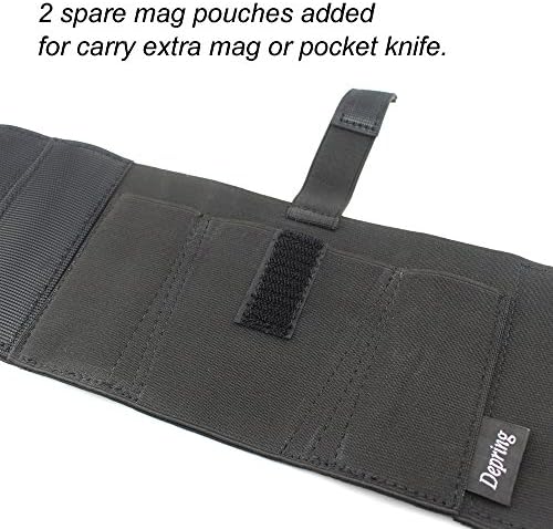 Ankle Holster with 2 Mag Pouches for Concealed Carry Pistol Holster | Compatible with G42, 43, 36, 26, Ruger LCP, LC9, and Similar Subcompact Guns