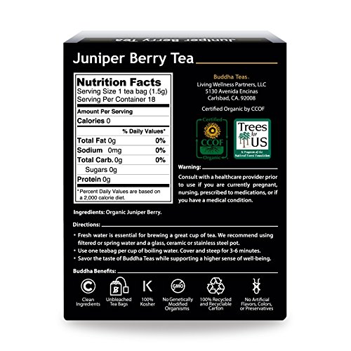 Buddha Teas Organic Hawthorn Berry Tea - OU Kosher, USDA Organic, CCOF, 18 Bleach-Free Tea Bags