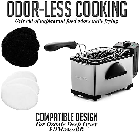 OVENTE Electric Deep Fryer, 0.9L Capacity, 840W, Silver FDM1091BR | Adjustable Temperature Knob, Locking Lid, Removable Frying Basket and Cool Touch Handle, Easy to Clean Stainless Steel Body