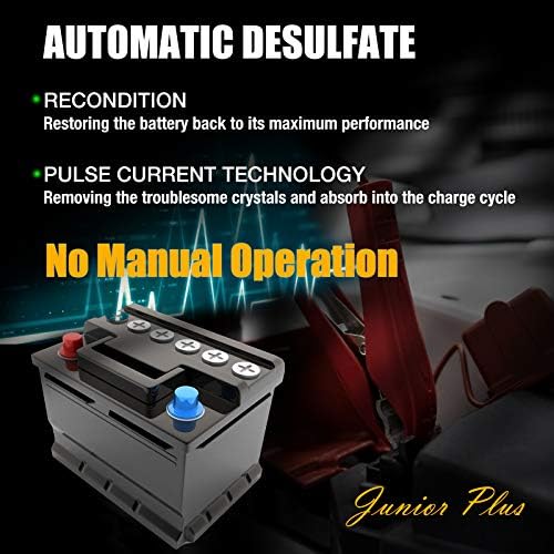 MOTOPOWER MP00205C 12V 800mA Automatic Battery Charger, Battery Maintainer, Trickle Charger, and Battery Desulfator