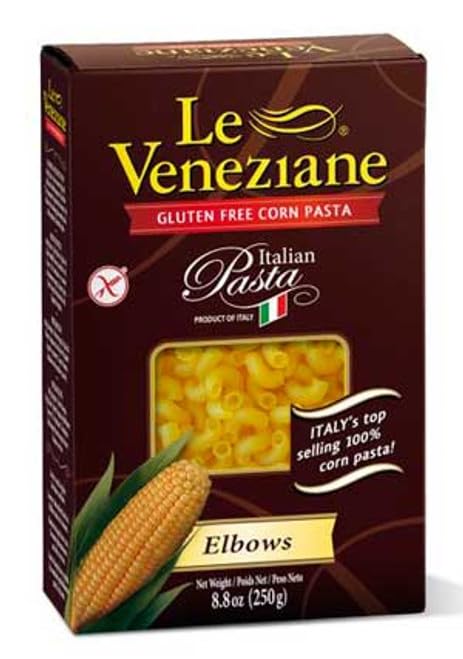 Le Veneziane - Italian Elbows Pasta [Gluten-Free], (4)- 8.8 oz. Pkgs