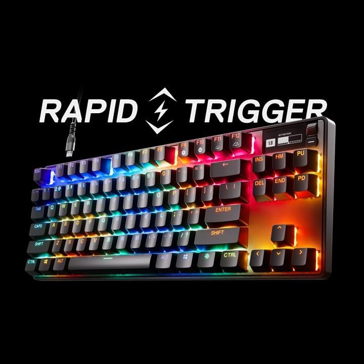 SteelSeries HyperMagnetic gaming keyboard Apex Pro TKL - Fastest - Adjustable actuation - No numeric keypad format suitable for esports - RGB