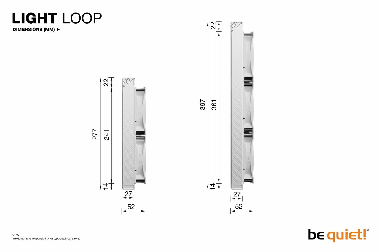 be quiet! Light Loop 360mm White CPU Liquid Cooler for Heavily Overclocked Systems, 3X Light Wings LX 120mm PWM high-Speed White Fan, Stylish ARGB Cooling Block, Extremely high Cooling Performance