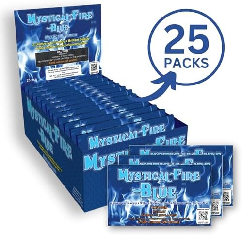 Mystical Fire Blue Fire Color Changing Packets Blue Fire Color Packets 25pk | 25-pack color changing fire packets creates vibrant blue flames in
