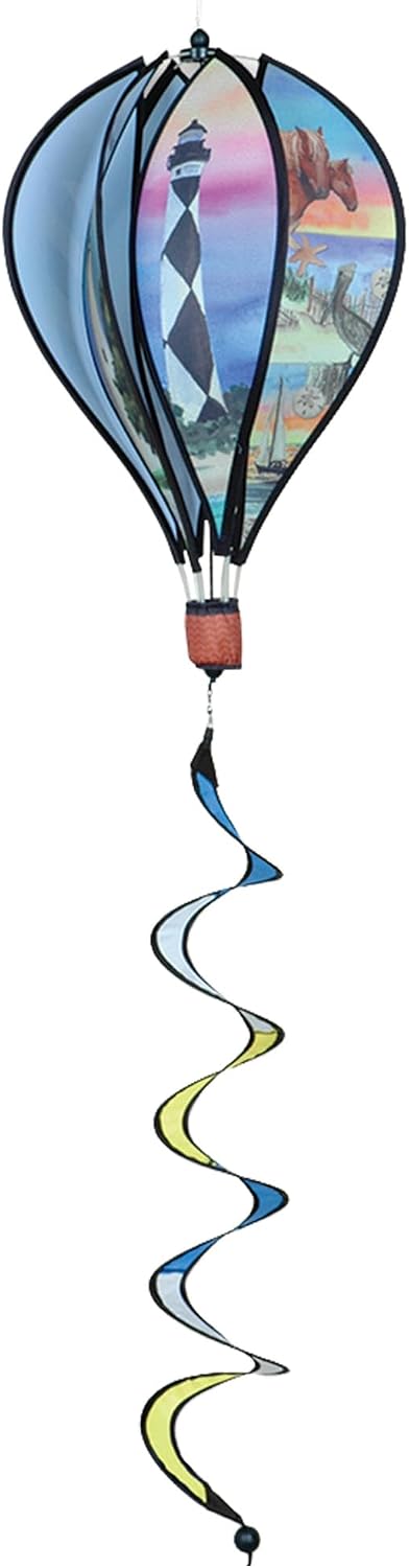 Hot Air Balloon Hanging Garden Spinner 16" - Vibrant Patriotic Design, Weather-Resistant Outdoor Decor, Durable & Lightweight for Patios, Yards, and Gardens - Eye-Catching Wind Spinner