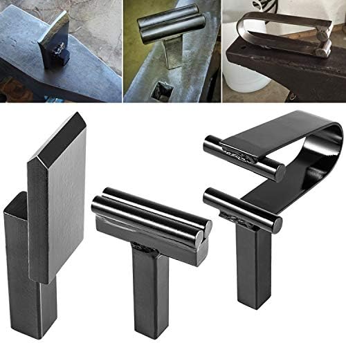 Blacksmith Anvil Forge Hardy Tool 3/4" Hot Cut Creasing Stake Spring Fuller Tool Set (3Pcs)