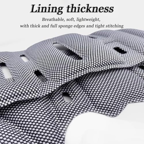 Motorcycle Helmet Liner for HJC CS-R3 II 2022 2023 2024 2025, Breathable Helmet Replacement Foam Padding Kits Set, Comfort Helmet Lining Protective Cushion Mat, Washable,B Grey