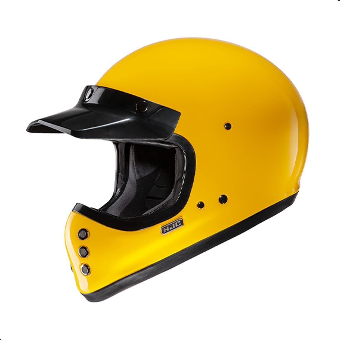 HJC V60 Solid Off-Road Motorcycle Helmet with IS-10 Internal Visor, DOT Approved (Semi Flat Black, X-Small)