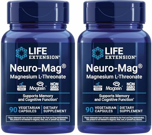Life Extension Neuro-mag Magnesium L-threonate, 90 Count (Pack of 2)