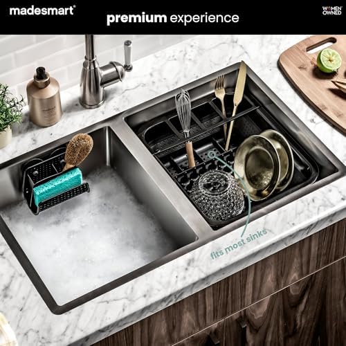 madesmart Sink Collapsible Dish Rack, White