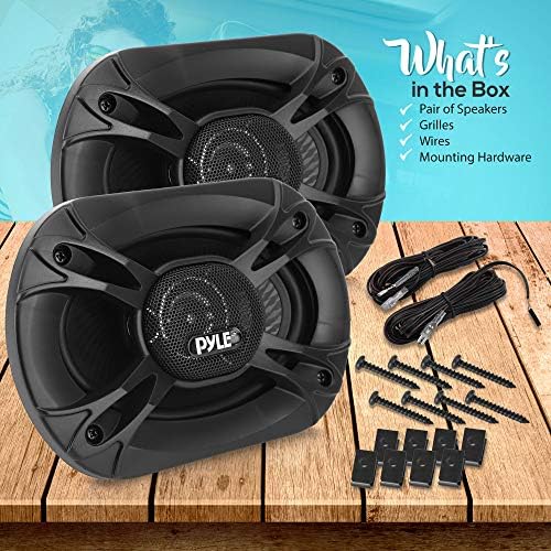 Pyle 3-Way Universal Car Stereo Speakers - 400W 6” x 8” Triaxial Loud Pro Audio Car Speaker Universal OEM Quick Replacement Component Speaker