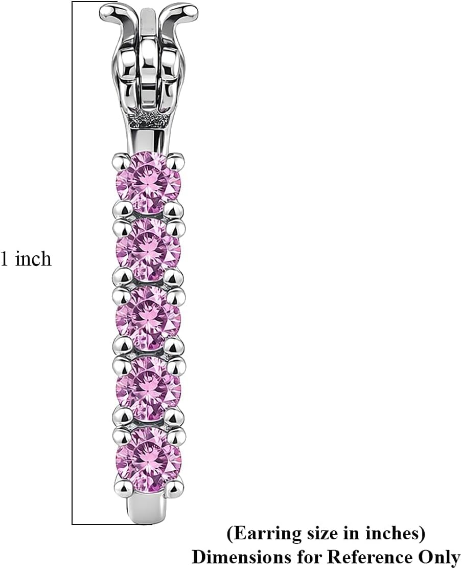 Color Orchid Cubic ZirconiaEarrings in Stainless Steel