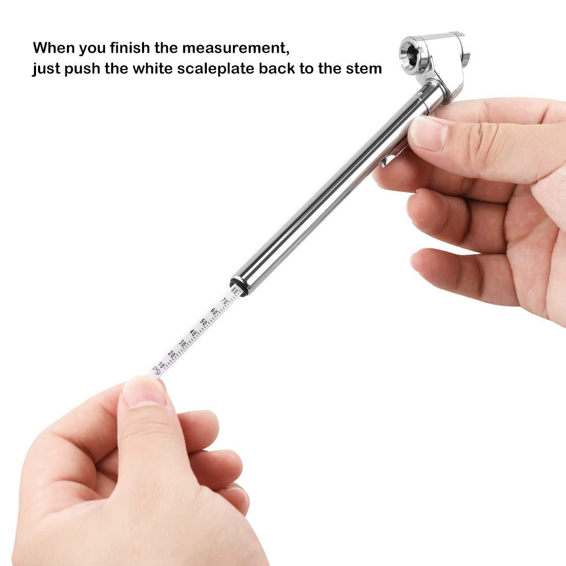 CZC AUTO Pencil Tire Pressure Gauge, Dual Head, 10-120PSI, Silver, 2 Pack