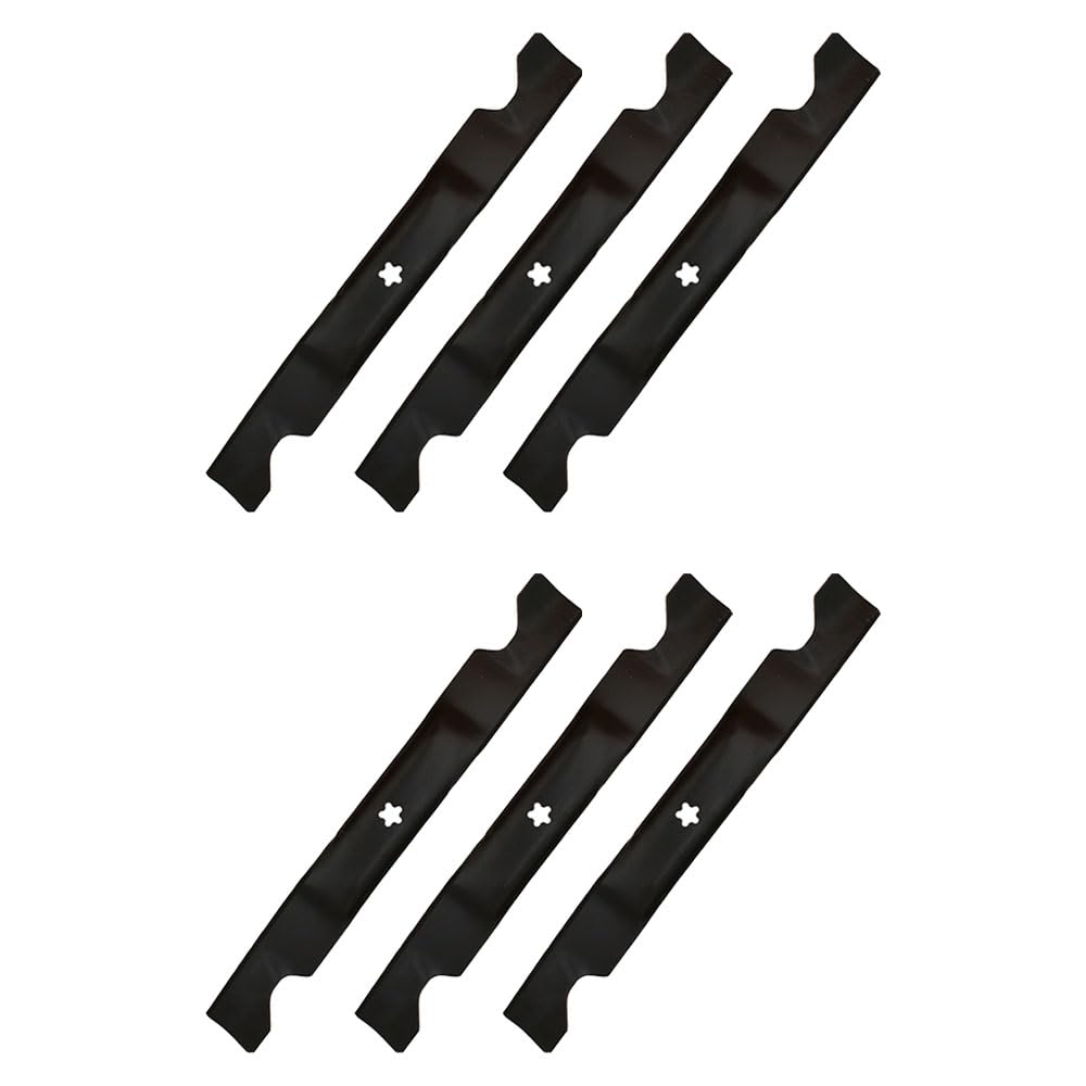 Mower Blades Set of 6 for 46in Deck Fits Poulan, Husqvarna, Ariens
