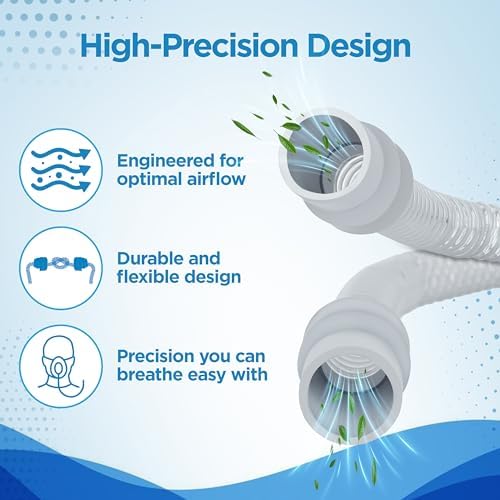 resplabs CPAP Hose | Perfect Fit Replacement Tubing for All CPAP Machines | 6ft Standard 22mm, Gray