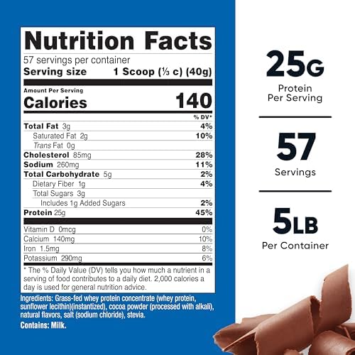 Nutricost Grass-Fed Whey Protein Concentrate (Unflavored) 2LBS | Undenatured, GMO-Free, Gluten Free, Natural Flavors