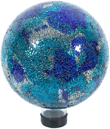 Echo Valley Blue/Aqua Gazing Globe, Hand Crafted Glass Globe, Outdoor Décor, 10 inch