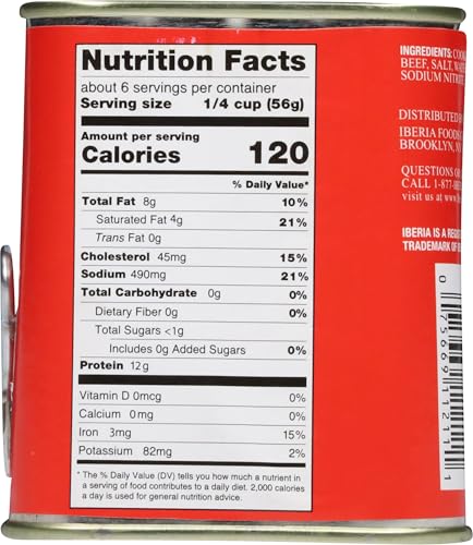 Iberia Corned Beef, 12 oz, Premium Quality Corned Beef With Natural Juices, Halal
