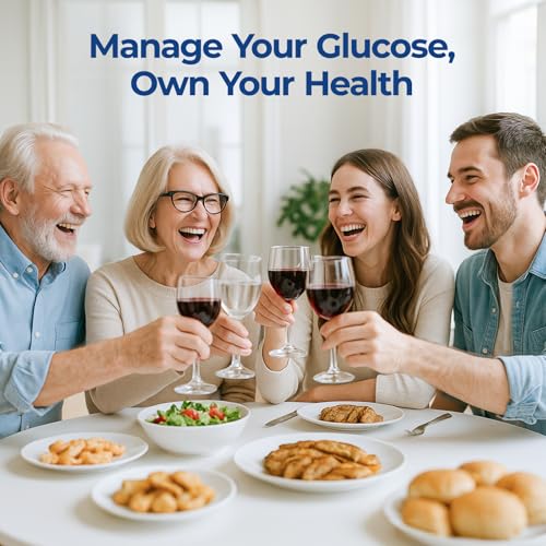 AUVON Blood Glucose Monitor Kit for Accurate Test, 50 Strips, No Coding