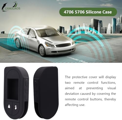 4706 5706 Silicone Case 2 Way Remote Control 7351V 7752V 7756V Fits for Viper Remote Replacement Soft Silicone Protective Cover