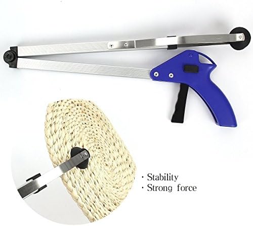 THUSIBER Reacher Grabber 32" Extra Long Folding Reaching Claw Heavy Duty Mobility Aid Arm Extender Gripper Tools for Trash Pick Up Litter Picker