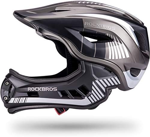 ROCKBROS Kids Full Face Bike Helmet Lightweight Detachable MTB Helmet