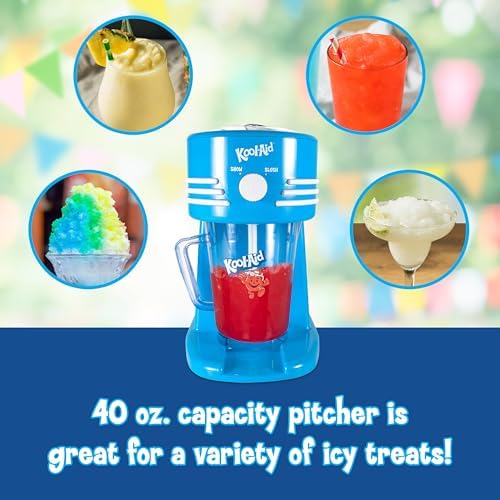 Nostalgia Taco Tuesday Frozen Drink Maker and Margarita Machine for Home - 40-Ounce Slushy Maker with Stainless Steel Flow Spout - Easy to Clean and
