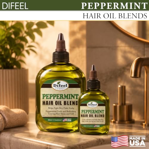 Difeel Peppermint Hair Oil Blend - Travel Size 2.5 ounce