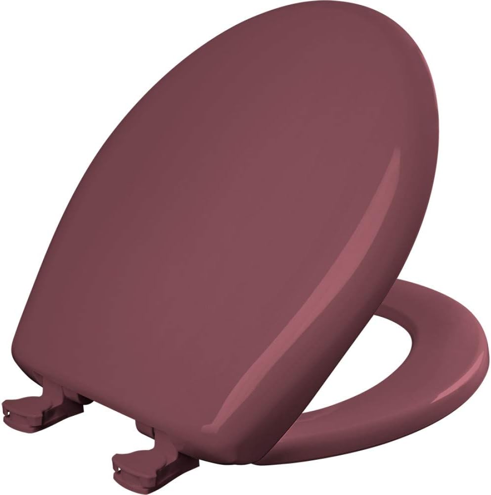 Bemis Classic Colors Slow Close Toilet Seat, Easy Clean Hinges and Durable Plastic Seat, Made in USA, Elongated, Black