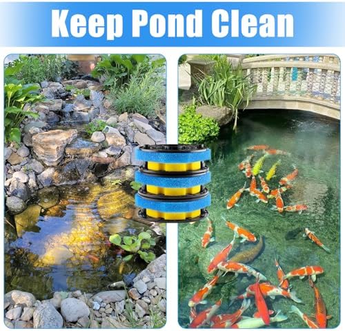 AQUANEAT Replacement Sponge Filter Media Pad Compatible with VIVOHOME/VIVOGROW 2380 GPH/2630 GPH or SUNSUN CPF-250/180 Pressure Pond Filter Foam Koi