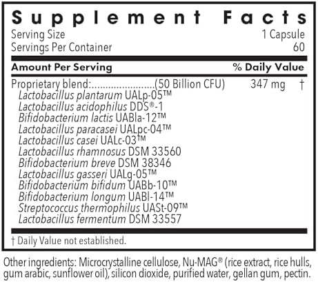 ARG Essential Biotic Complete - 50 Billion CFU Probiotic - Gut & Digestive Support - Delayed Release Capsules - Hypoallergenic - 60 Servings - 60