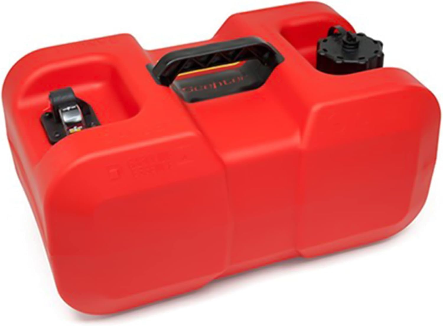 Scepter 6 Gallon Portable Marine Gas Can, Boat Fuel Tank with Top Handle | Underseat Design, 2-Way Vented Cap, Built-In Fuel Gauge and Pick-Up, EPA & CARB Compliant, 19.3"L x 12.2"W x 10.2"H (10511)